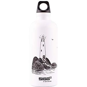 SIGG X Moomin Lighthouse Kids Drinkfles (0,6 L), niet-giftige waterfles met lekvrije deksel, gemaakt in Zwitserland aluminium fles voor water