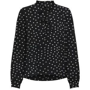 Onlnova Life Vis L/S Monica Top, zwart, XL