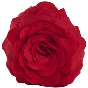 SARO LIFESTYLE FT095.R13R Fleur De Jardin Poly gevuld sierkussen, rood, 13 inch