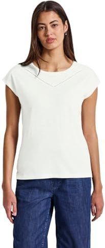 STREET ONE - Shirttop - Offwhite - Met Decoratieve Tape