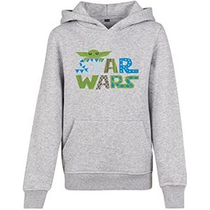 Mister Tee Unisex Kids Star Wars Colorful Logo Hoody met capuchon, Heather Grey, 122/128 cm