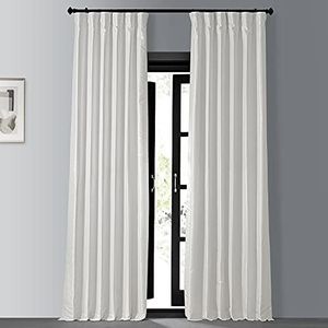 HPD Half Price Drapes PDCH-KBS2BO-108 Blackout Vintage getextureerde faux Dupioni gordijn (1 paneel), 50 X 108, gebroken wit