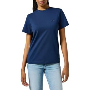 Wrangler Dames Regular Tee T-shirt, Donker Navy, XS, Donkere marine, XS