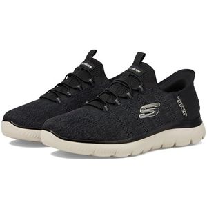 Skechers Summits Key Pace Sneakers voor heren, Zwart gaas, 39 EU