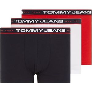 Tommy Jeans 3P Trunk, Diepe karmozijnrode witte woestijnhemel, XXL