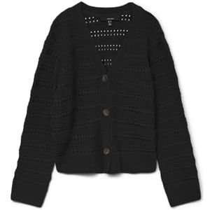 VERO MODA - VMCALLA - Gebreid Vest - Zwart