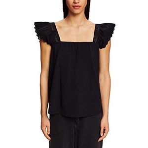 Edc by Esprit Jersey T-shirt met geborduurde mouwen, 001/Black, XS