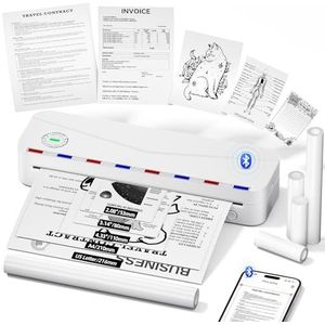 Phomemo M836 - Thermoprinter - Draadloos - A4 - 300 DPI - Mobiele Printer - Wit
