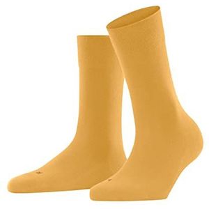 FALKE Dames Sokken Sensitive London W SO Katoen Met comfort tailleband 1 Paar, Geel (Hot Ray 1282) nieuw - milieuvriendelijk, 35-38