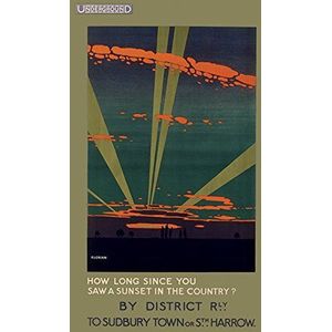 Transport voor London Sunset in The Country, 1922 60 x 80cm Canvas Print, Katoenmix, Multi kleuren, 60 x 80 x 3,2 cm