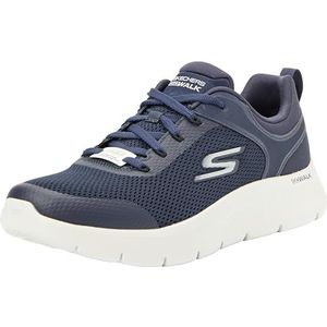 Skechers Heren GO Walk Flex Independent Sneakers, Navy Synthetisch/Textiel, 6 UK, Marine synthetisch textiel, 39.5 EU