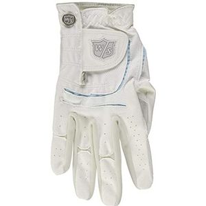 Wilson Staff dames golfhandschoen, Grip Plus, materiaalcombi, maat: M, rechtshandig, LRH, wit, WGJA00102M