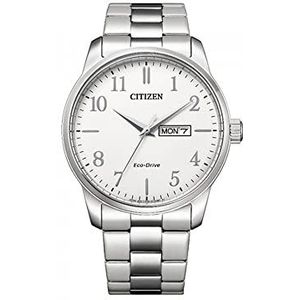Citizen Heren analoog kwartshorloge met roestvrijstalen armband BM8550-81AE, wit, Eén maat, armband