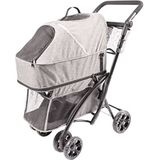 Laroy Group Hondenbuggy Pet Buggy Deluxe Gr. 99 x 79 x 49 cm Kleur grijs ideaal voor kleine honden met mobiliteitsproblemen