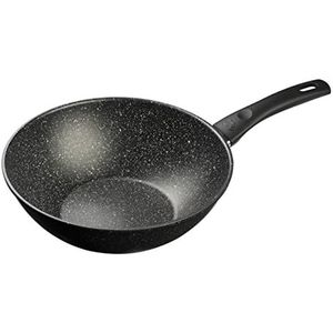 BALLARINI Vipiteno wok, anti-aanbak wok geschikt voor inductie-kookplaten, aluminium, rond, 28 cm