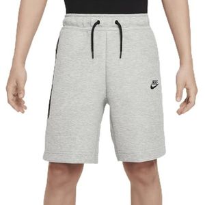Nike FD3289-063 B NSW TECH FLC Short Shorts Boy's DK Grey Heather/Black/Black maat XS