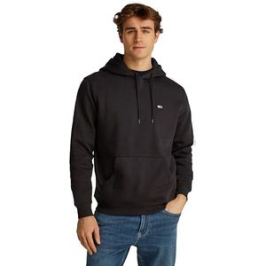 Tommy Jeans Heren TJM REG S VLAG FLEECE HOODIE DM0DM20742BDS007 Zip Through Hoodie, Zwart (Zwart), XXXL, Zwart (zwart), 3XL grote maten