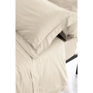 Catherine Lansfield Sateen Natural Set hoeslaken + 2 kussenslopen + hoeslaken 240 x 280 + 50 x 85 (2) + 160 x 200 cm