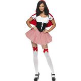 Fever Red Riding Hood Costume, Red, with Dress & Hooded Cape, (M)