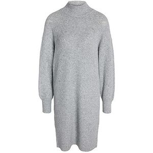 Noisy may Vrouwelijke gebreide jurk kort, Medium Grey Melange/Detail: cc No 1111, XL