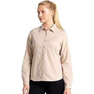 Craghoppers Dames Kiwi shirt met lange mouwen, Desert Sand, 8