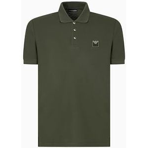 EMPORIO ARMANI Man Satin Label Polo Strandkleding Grijs XXL, Klimop klimmen, XXL