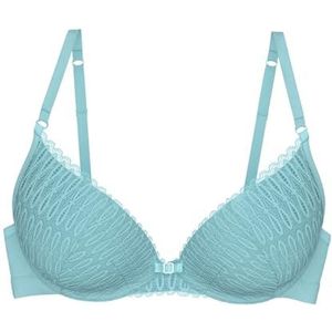Triumph Aura Spotlight T WHU push-up beha voor dames, met beugel, strikdetail, perfecte pasvorm, Zilverblauw., 90A