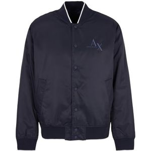 Armani Exchange Men's Digital Desert, duurzaam, Back Logo Print Jacket, Night Sky, XL, night sky, XL