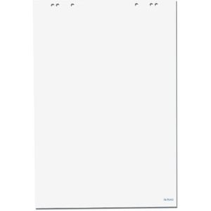 Herlitz 10834133 Flipchartblock 68 x 99 cm, 20 vellen blanco, 80 g/m², FSC Mix, 5 stuks