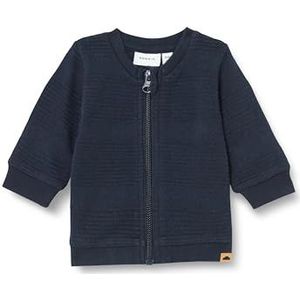 NAME IT Baby Jongens Nbmtobino Sweat Card Bru Sweatshirtjack, Dark Sapphire, 68 cm