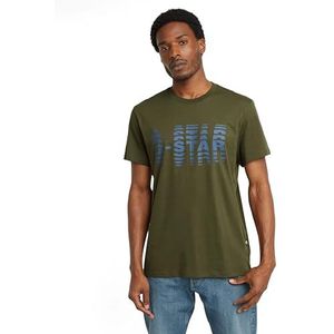 G-Star RAW Shattered gr Regular Tee, groen (Shadow Olive D25140-336-b230), XS