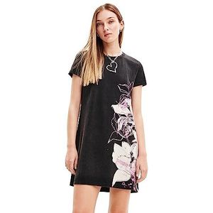 Desigual Damesjurk van camiflo, zwart, S