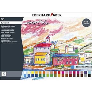 Eberhard Faber 522536 - Artist Color zacht pastelkrijt in 36 kleuren, zacht uitstrijkend, in kartonnen etui, om te mengen, ideaal voor vlakschilderen, op school en in de vrije tijd