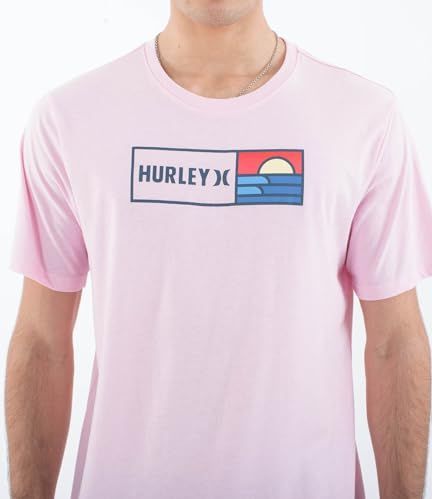 Hurley - Everyday Box Waves - T-shirt - Lollipop Heather - Korte Mouwen