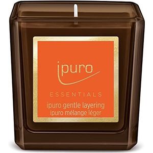 ipuro - Decoratieve Ipuro gentle layering geurkaars - sensuele & puristische geurkaarsen in glas - intensieve geurkaarsen met delicate lavendel - stijlvolle kaars 125 g