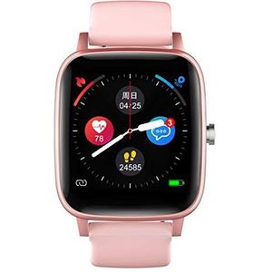Radiant Queensboro Collection Smartwatch, smartwatch met hartslagmeter, bloeddrukmeter, slaapmonitor en digitale activiteitsarmband voor dames en heren, compatibel met Android iOS, Roze, Strepen
