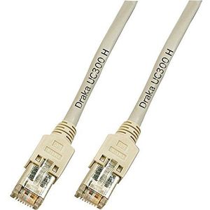 DRAKA K8452.5 RJ45 netwerkkabel, patchkabel CAT 5e F/UTP 5,00 m grijs vlamvertragend 1 st