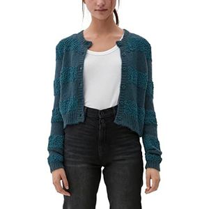 Q/S designed by Dames 2119044 gebreide jas, blauw, XXL