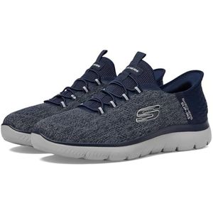 Skechers Summits Key Pace Sneakers voor heren, Navy Mesh, 47.5 EU