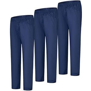 MISEMIYA - Medische Uniform - Marineblauw - 3-pack Uniseks Broek - Werkbroek