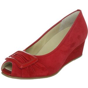 Hassia Dames Pisa, brede H-pumps, Rood Rosso 4100, 40 EU Breed