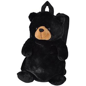 Wild Republic Backpack, kleuterschoolrugzak, pluche rugzak zwarte beer, schoolrugzak voor kinderen, cadeaus voor kinderen, pluche diertas, 36 cm