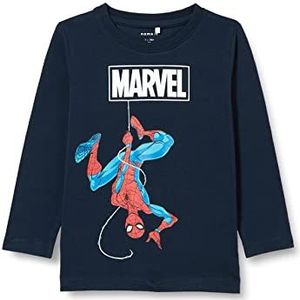 NAME IT Baby Boys NMMNAZIR Spiderman LS TOP NOOS MAR shirt met lange mouwen, Dark Sapphire, 86, Dark Sapphire, 86 cm