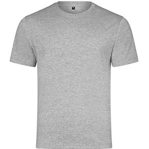 HRM Heren Zwaar Luxe Ronde Hals T-Shirt, Grijs-Gemengd, Maat L I Fair Trade Heren Ronde Hals T-Shirt, 195 g/m² I Duurzaam & Gemaakt van 100% Biologisch Katoen