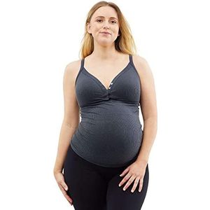 Cake Maternity Vrouwen Marshmallow Petite Nursing Tank Cami Shirt, Zwart, L