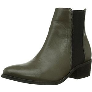 Pieces Becca Nieuw leer, Chelsea Boot voor dames, Grijs Donkergrijs, 39 EU