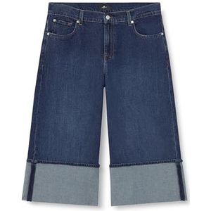 7 For All Mankind Culotte Radar met brede manchet, Donkerblauw, 31W