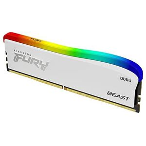 Kingston FURY Beast White RGB Special Edition 8 GB 3600MT/s DDR4 CL17 DIMM desktopgeheugen enkele module - KF436C17BWA/8