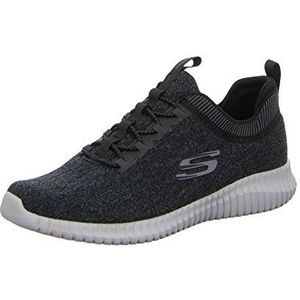 Skechers Elite Flex Hartnell Sneakers voor heren, Zwart Grijs Mesh Trim, 42 EU