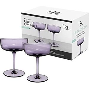 Villeroy & Boch – Like Lavender sektglas / dessertschaaltje set 2dlg., gekleurd glas paars, inhoud 100ml